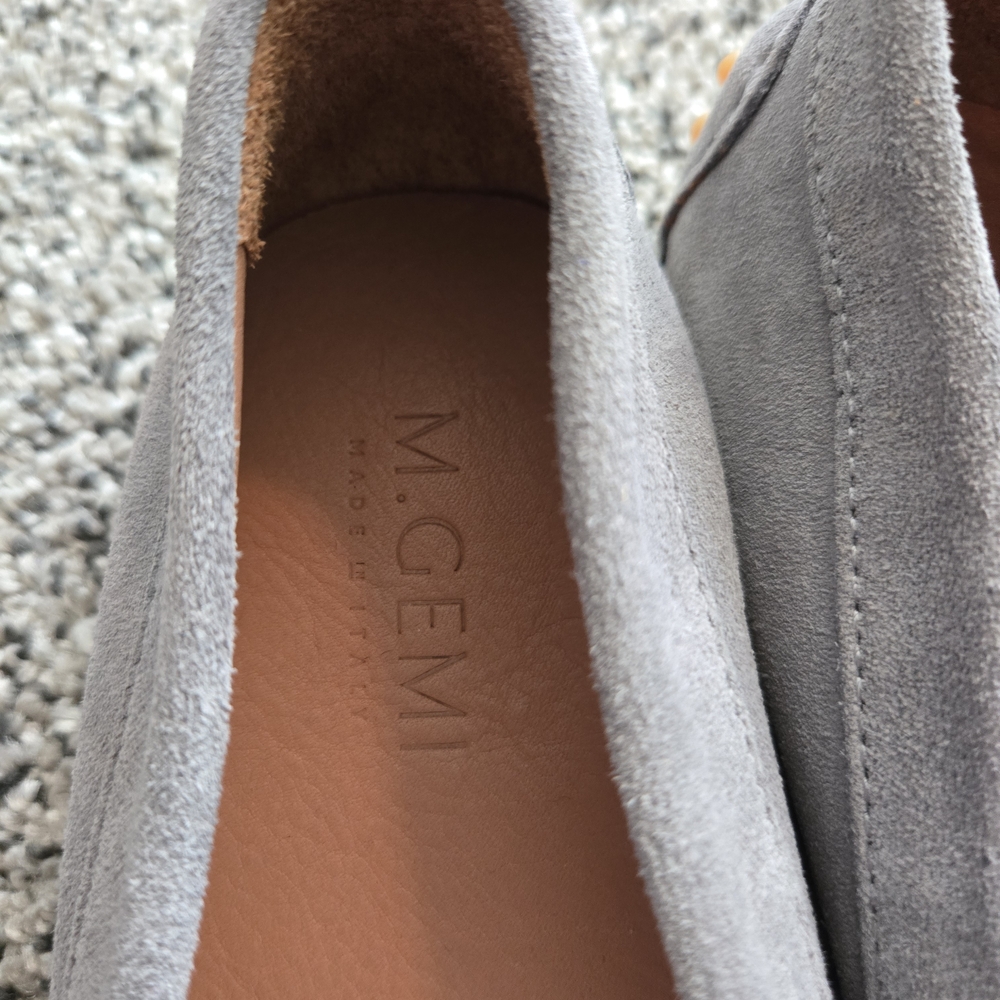M. Gemi Gray Suede Loafers - Picture 2 of 4
